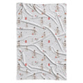 Personalized snowman Christmas swaddle blanket with watercolor snowmen, gifts and optional baby name