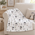 Snowy Penguin Personalized Baby Blanket