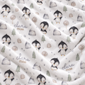 Snowy Penguin Personalized Baby Blanket