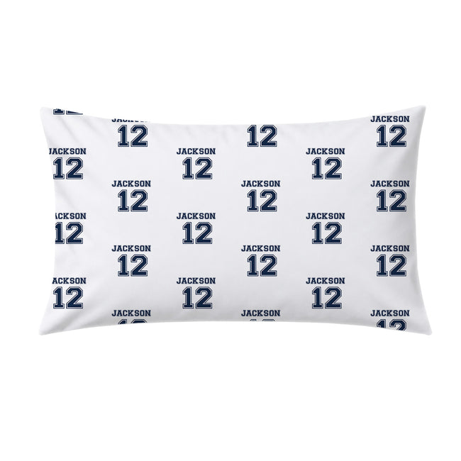 Varsity Repeat Personalized Name & Number Pillowcase