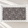 Personalized Zebra Print Crib Sheet – Lilac Name