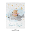 Flying Bear Personalized Baby Blanket