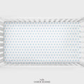 Blue Polka Dots Personalized Crib Sheet