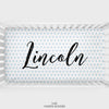 Blue Polka Dots Personalized Crib Sheet