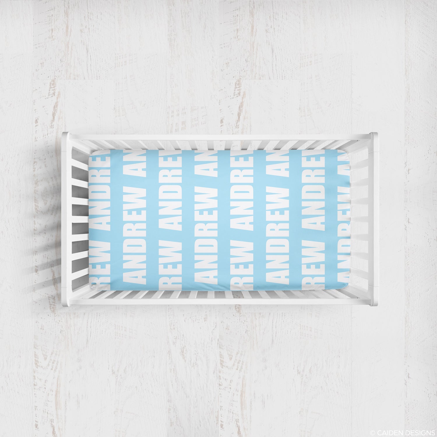 Bold Personalized Name Crib Sheet Caiden Designs