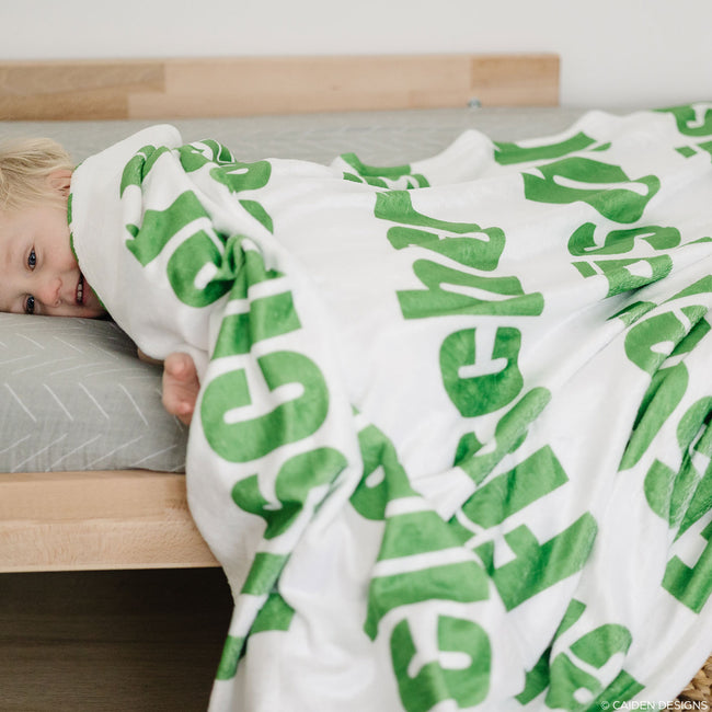 Bold Block Name Blanket