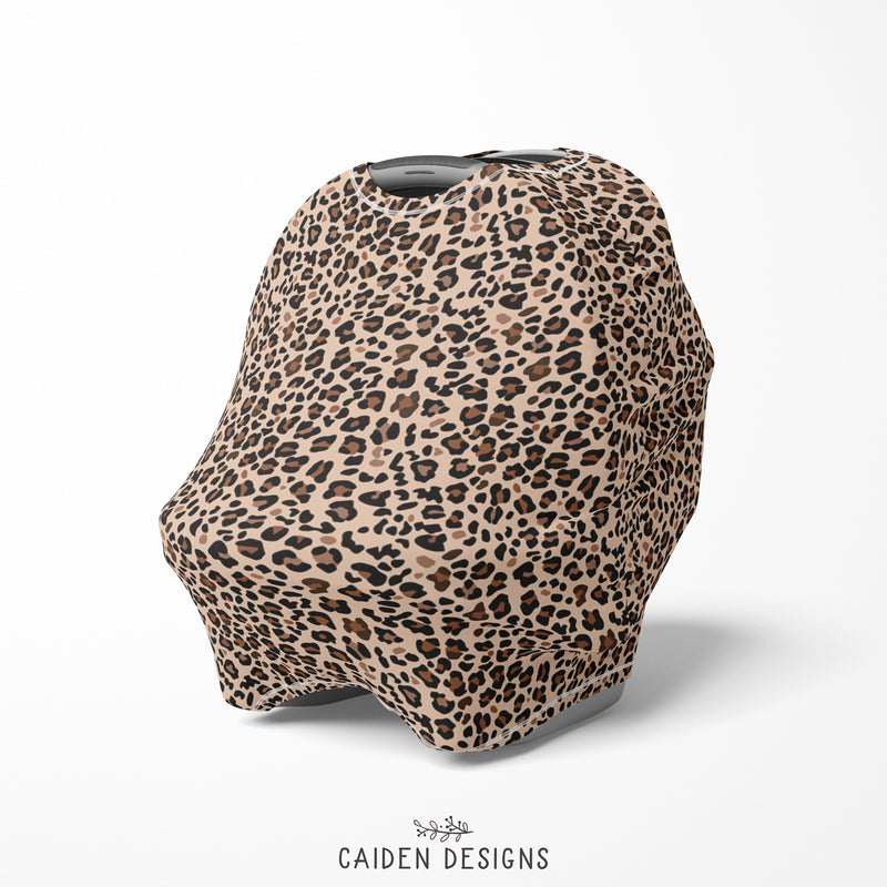 cheetah print car seat and stroller set Brown Leopard Print Multi-Use Baby Car Seat Cover