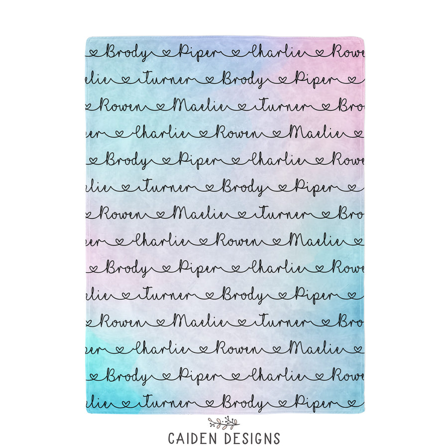 Pastel Ombre Personalized Blanket