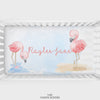 Flamingos Personalized Name Crib Sheet