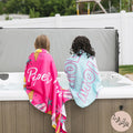 Flip Flops + Ice Cream Premium Personalized Beach Towel