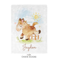 Horse Personalized Baby Blanket