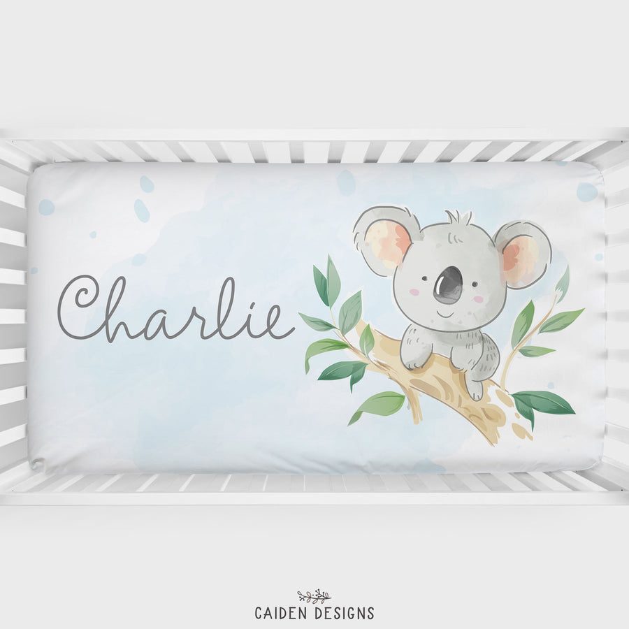 Koala Personalized Crib Sheet