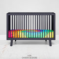Rainbow Tie Dye Personalized Crib Sheet