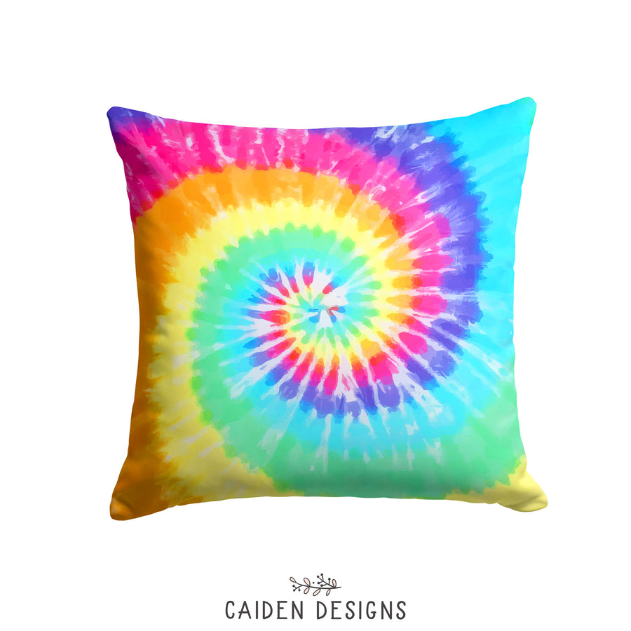 Rainbow Tie Dye Personalized Pillow