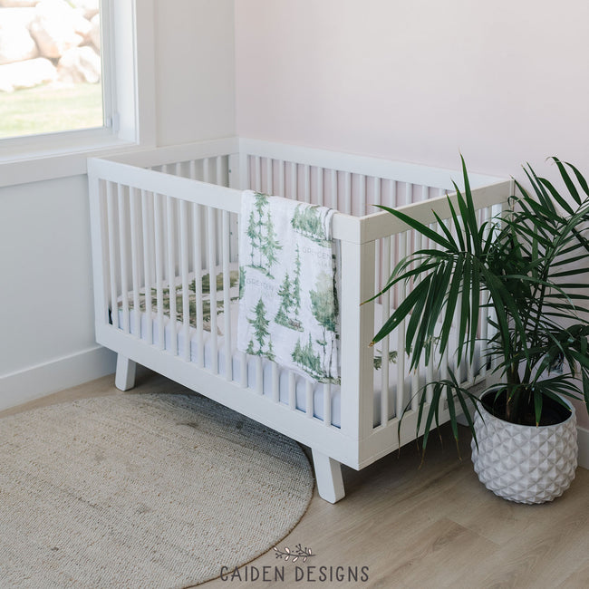 Watercolor Forest Personalized Crib Sheet