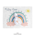 Scandinavian Rainbow Personalized Baby Milestone Blanket