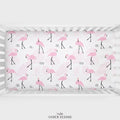 Pink Flamingo Personalized Crib Sheet