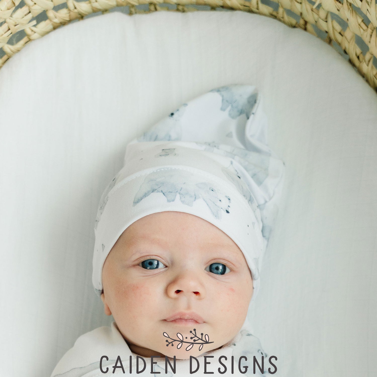 Monochrome Polar Bear Baby Hat - Caiden Designs