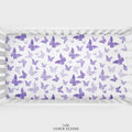 Purple Butterflies Personalized Crib Sheet