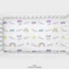 Scandinavian Rainbows Personalized Crib Sheet