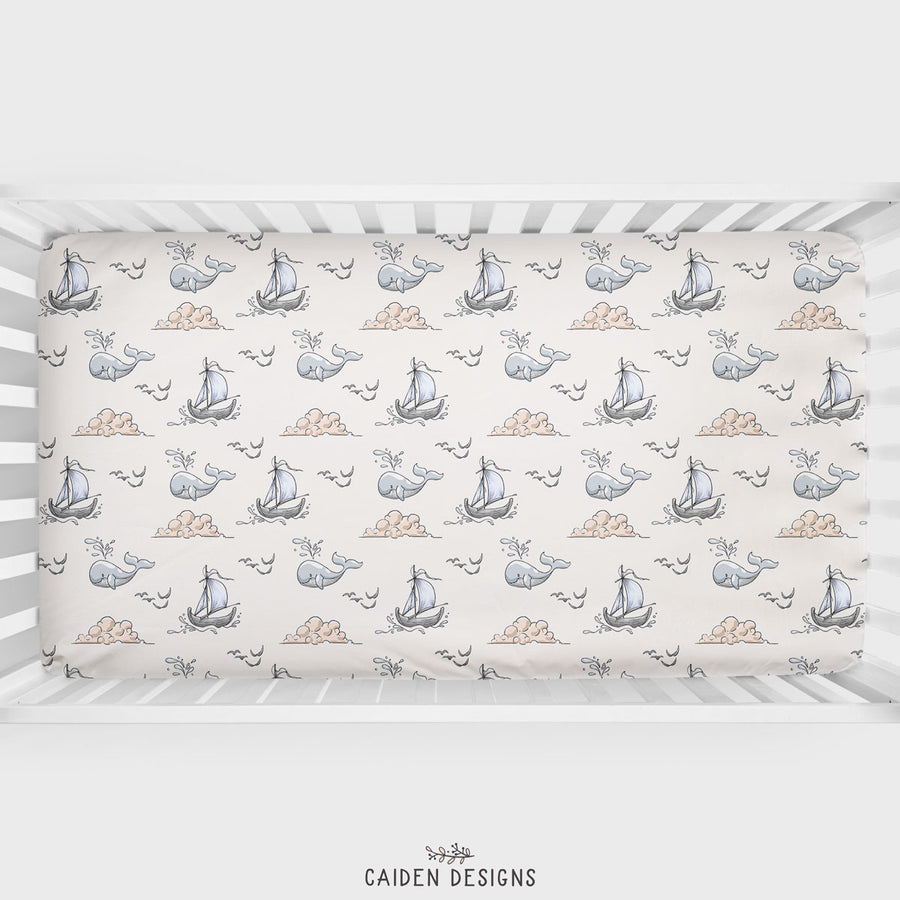 Sea Life Personalized Crib Sheet