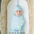 Thin Block Personalized Name Baby Swaddle Blanket