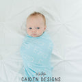 Thin Block Personalized Name Baby Swaddle Blanket