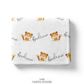 Personalized Girl/Boy Tiger Baby Blanket