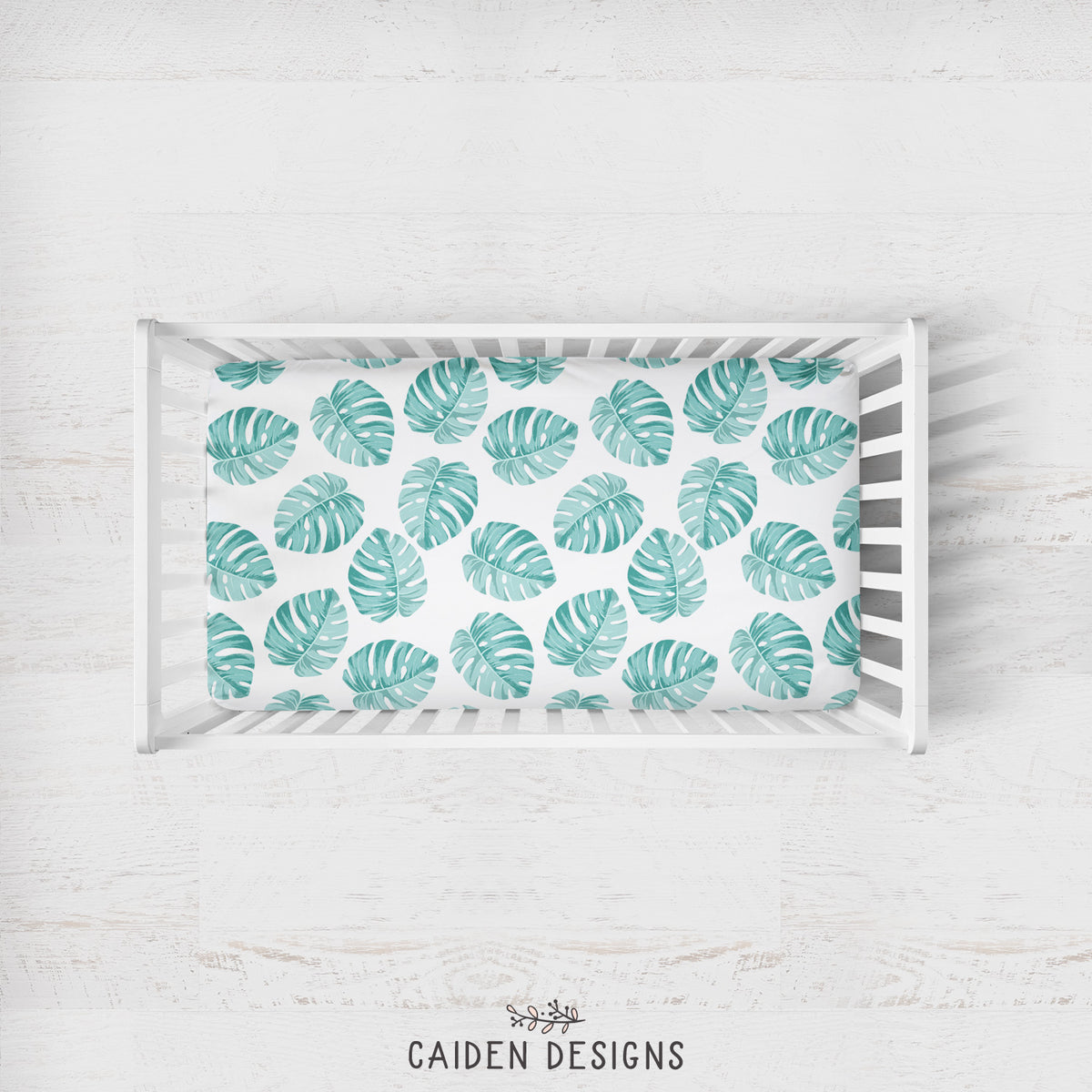 Tropical leaf hotsell crib sheet