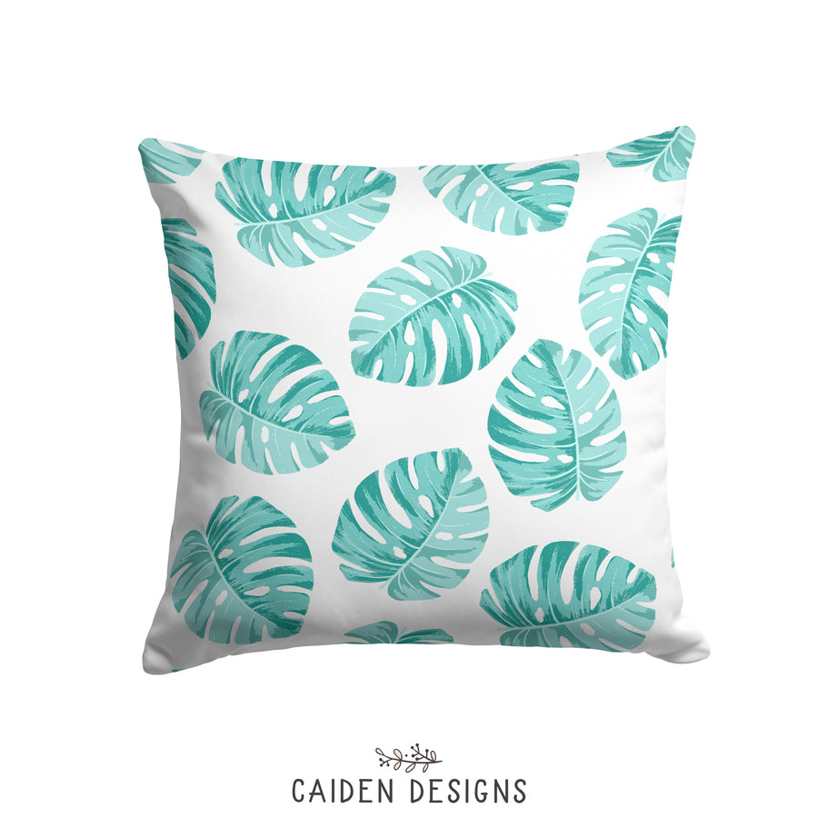 Monstera Leaves Personalized Pillow