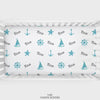 Watercolor Nautical Personalized Crib Sheet